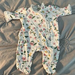 Little me floral footies